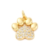 Brass Micro Pave Cubic Zirconia Charms KK-S510-15G-1