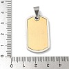 PVD Vacuum Plating 304 Stainless Steel Stamping Blank Tag Pendants STAS-G346-20GP-3