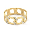 304 Stainless Steel Pave Crystal Rhinestone Hollow Out Hinged Bangles for Women BJEW-D044-09G-2