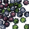 30Pcs 3 Colors Resin Rose Flower Cabochons CRES-TA0001-96-3