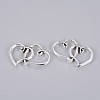 Tibetan Style Double Heart Connector Charms TIBE-M029-02AS-NF-2
