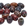 15Pcs Natural Indian Agate European Beads G-SP0001-46-1