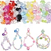 DIY Heart & Flower & Round Acrylic Beads & Alloy Keychain Making Kits DIY-YW0010-88-1