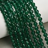 Natural Green Chalcedony Beads Strands GG-NH0004-D01-1