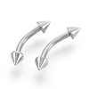 304 Stainless Steel Nose Studs Nose Piercing Jewelry EJEW-L207-F01-1