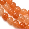 Natural Red Aventurine Round Beads Strands G-S148-8mm-6