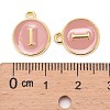 Golden Plated Alloy Enamel Charms ENAM-S118-07I-3