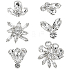 12Pcs 6 Styles Alloy Glass Cabochons DIY-GF0013-78-7