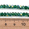 Electroplate Transparent Glass Beads Strands EGLA-A046-01A-18-4