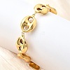 304 Stainless Steel Link Bracelets for Women BJEW-P354-05G-3
