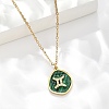 304 Stainless Steel Micro Pave Cubic Zirconia constellation Pendant Necklaces NJEW-R021-01G-03-2