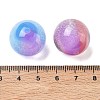 Luminous Two Tone Resin & Glitter Powder Beads RESI-F073-04-4