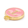 Golden Plated Alloy Enamel Charms LS-ENAM-Q437-14T-2