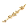 Brass Micro Pave Clear Cubic Zirconia Pendants KK-D101-01C-G-2