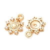 Valentine's Day Brass Micro Pave Clear Cubic Zirconia Charms CU-K002-13G-3