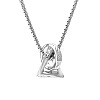 Alloy Ring with Triangle Pendant Necklaces for Men WG487F5-01-4