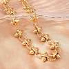 304 Stainless Steel Spiked Cone Link Chain Necklaces for Women SA-H001-22G-2