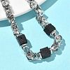 Natural Lava Rock Link Chain Bracelets for Women BJEW-Z148-06P-04-4