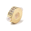 Brass Micro Pave Cubic Zirconia Beads KK-K361-03A-G-3