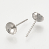 Non-Tarnish 304 Stainless Steel Stud Earring Findings X-STAS-T019-6-2