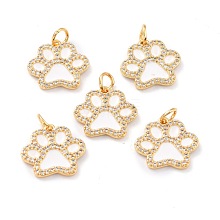 Real 18K Gold Plated Brass Micro Pave Cubic Zirconia Charms ZIRC-L100-085G-09