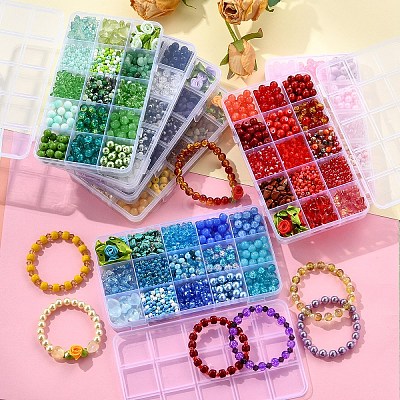 DIY Glass Beads Jewelry Making Finding Kits DIY-YW0012-04A-1