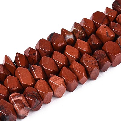 Natural Red Jasper Beads Strands G-N327-05-24-1