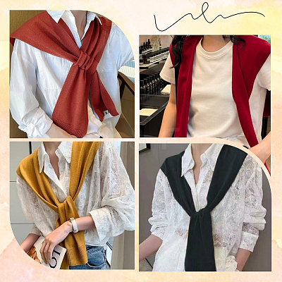 Polypropylene Sweater Shawl Wraps for Women AJEW-WH20080-27A-1