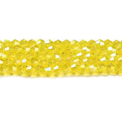 Transparent Electroplate Glass Beads Strands EGLA-A039-T2mm-B21-1