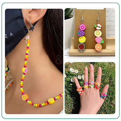 10 Strands 10 Styles Handmade Polymer Clay Bead Strands CLAY-TA0001-72B-1