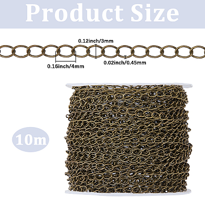 10M Brass Twisted Chains CHC-SP0001-11-1