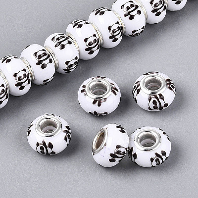Opaque Resin European Beads RPDL-T004-01A-1