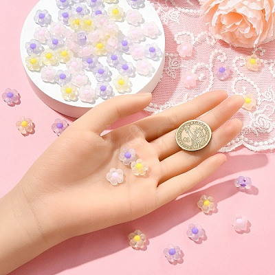 90Pcs 3 Colors Transparent Acrylic Beads TACR-YW0002-24-1