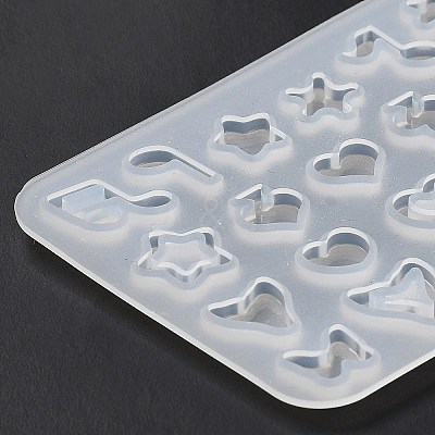 DIY Star/Heart/Flower/Music Note Shaker Filler Silicone Quicksand Molds DIY-G079-03B-1
