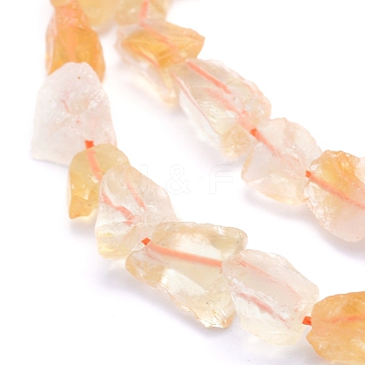 Raw Rough Natural Citrine Beads Strands G-I279-B10-1