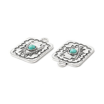 Synthetic Turquoise Pendants FIND-TADZ0001-02AS-1