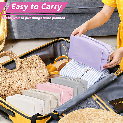 20Pcs 10 Colors Portable PU Leather Makeup Storage Bag AJEW-WA0004-56-1