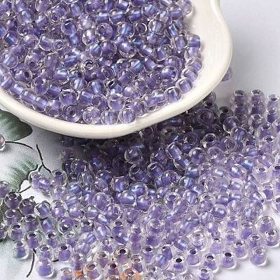6/0 Transparent Inside Colours Glass Seed Beads SEED-P006-01A-14-1