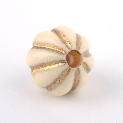 Pumpkin Plating Acrylic Beads X-PACR-Q102-200A-1