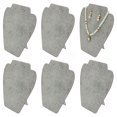 Bust Shaped Velvet Necklaces Jewelry Display Stands ODIS-WH0043-159C-1