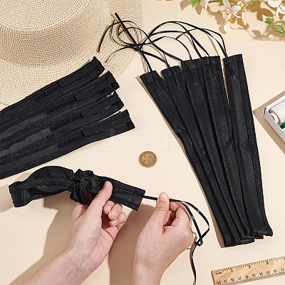 8Pcs 2 Styles  Polyester & Cotton Adjustable Hat Sweatband DIY-BC0013-50A-1