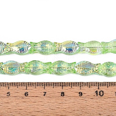 Transparency Electroplate Glass Beads Strands GLAA-T023-40A-11-1