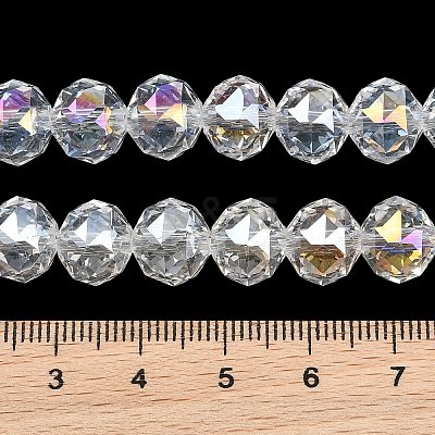 Transparent Electroplate Glass Beads Strands EGLA-N002-34C-B01-1