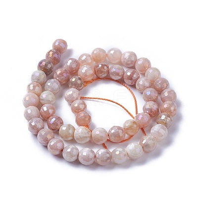 Electroplate Natural Sunstone Beads Strands G-F627-03-C01-1