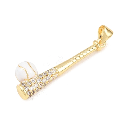 Brass Micro Pave Cubic Zirconia with Enamel Pendants LS-KK-Z145-04G-1