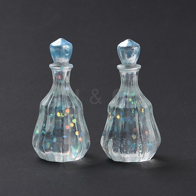 Dummy Bottle Transparent Resin Cabochon RESI-E025-06C-1