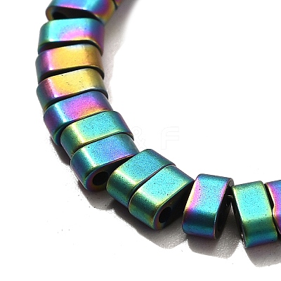 2-Hole Electroplated Synthetic Non-magnetic Hematite Beads Strands G-L613-A01-01E-1