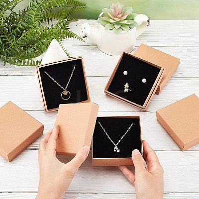 Kraft Paper Jewelry Boxes LS-CON-WH0080-33B-1