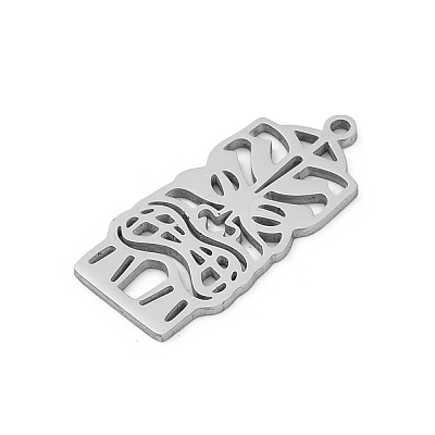 304 Stainless Steel Pendants STAS-U041-03B-P-1
