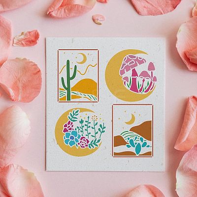 Plastic Reusable Drawing Painting Stencils Templates DIY-WH0172-395-1